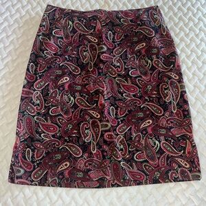 Versailles New York Paisley Print Lightweight Skirt